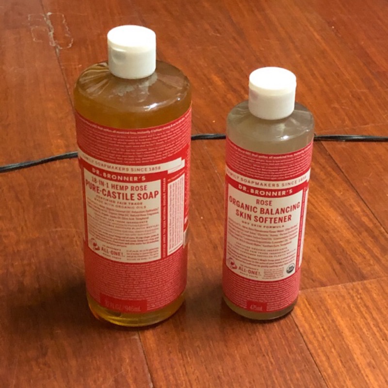 全新 Dr.Bronner's 布朗博士 玫瑰潔膚露， 946ML