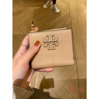 【歐洲outlet正品】TORY BURCH LOGO扣 短夾 素色 12/21