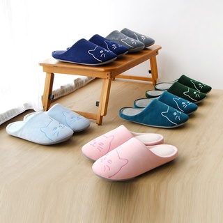 裝點貓生活｜貓咪刺繡室內拖鞋 靜音防滑室內拖鞋 室內拖鞋 拖鞋 靜音 防滑 刺繡 棉質拖鞋 居家鞋