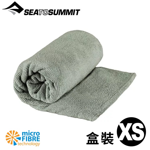 【Sea To Summit澳洲 舒適抗 菌快乾毛巾 XS《盒裝/灰》】STSAABTTTEK/吸水毛巾/速乾毛巾