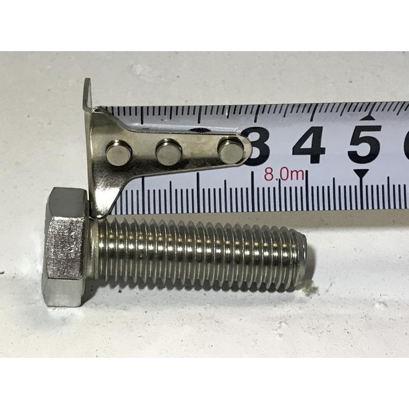 白鐵 304 不銹鋼 外六角 M12*40 白鐵外六角螺絲 牙規1.75 板手19號 一支