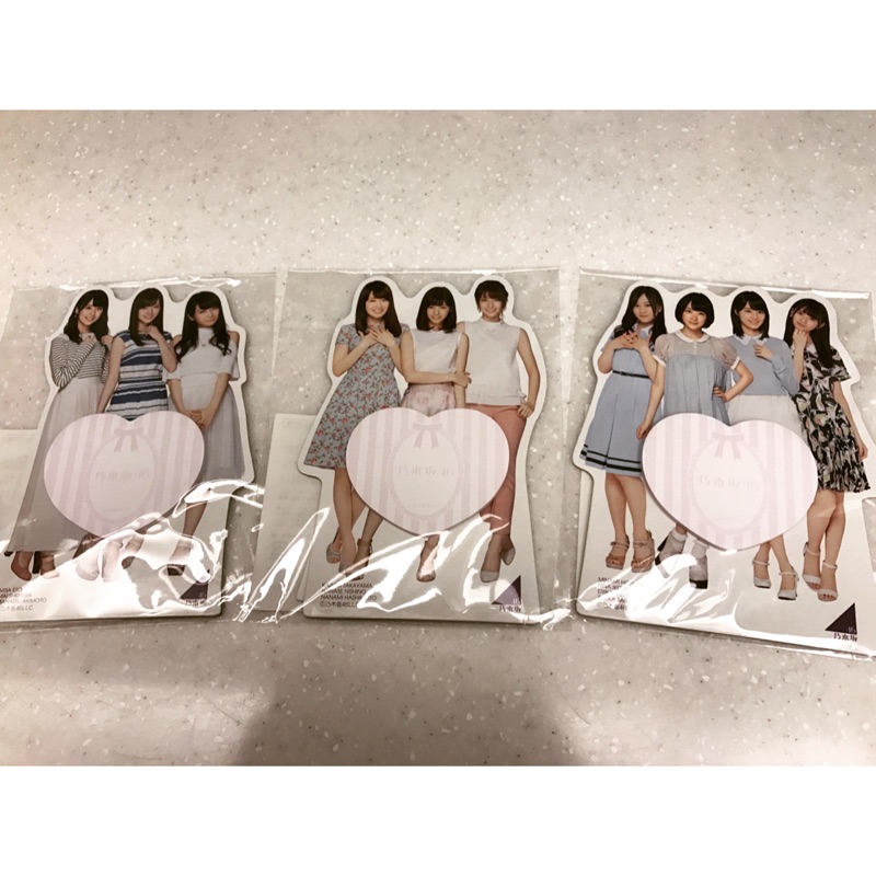 乃木坂46人形立牌便利貼（三個ㄧ組不分售）