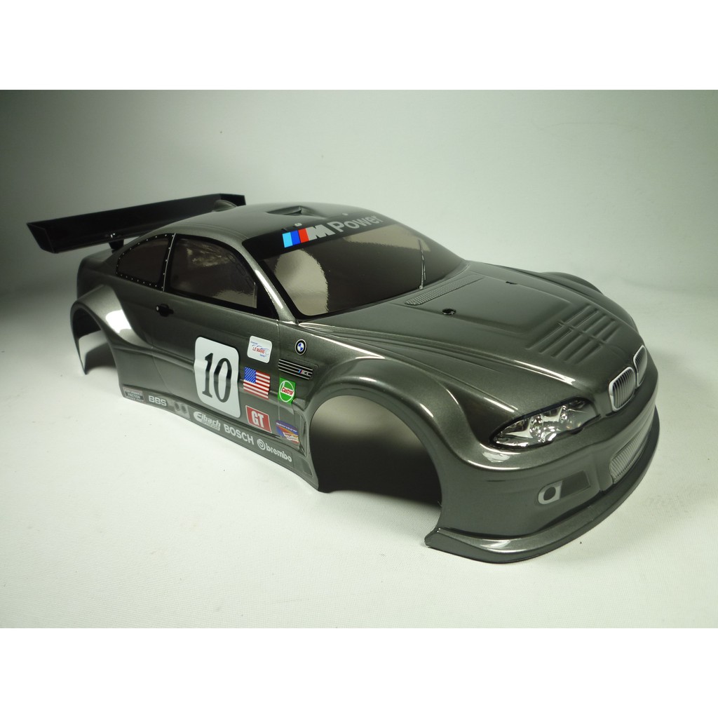 萬象遙控模型 祐盈 COLT 1/10 200mm 房車車殼 BMW-M3(灰) 甩尾式樣車殼(附燈罩)已噴漆完成