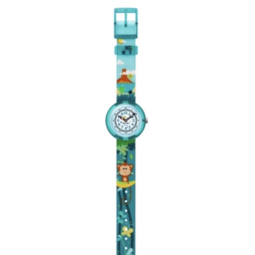 Swatch 品牌FlikFlak 瑞士錶 時鐘教學錶 FBNP128男女童防水手錶