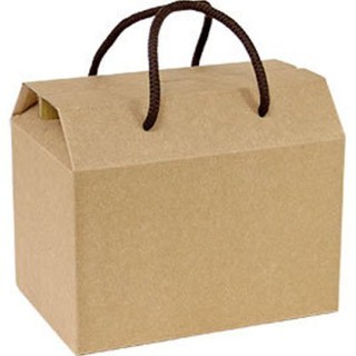 【天愛包裝屋 】//有3個尺寸// E浪T型素牛皮瓦楞手提紙盒、茶葉盒、糖果盒