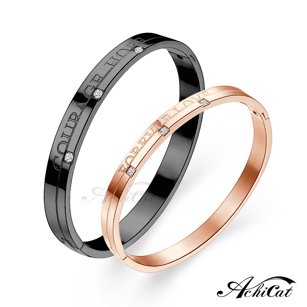 AchiCat．情侶手環．白鋼．追愛進行式．單個價格．B3067