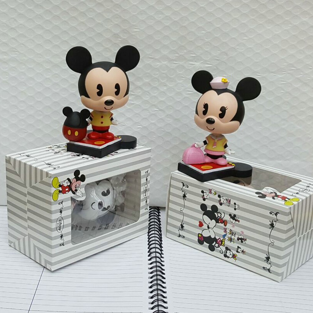 新款 米奇 米妮 搖頭娃娃 Disney 米奇 米妮 米老鼠 車上擺件 書包 搖頭公仔 擺飾 收藏 送人 玩偶