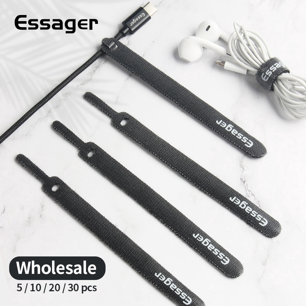 Essager單根電纜充電線整理理線帶耳機充電器保護器適用於所有手機傳輸線捆綁固定整理綁線帶