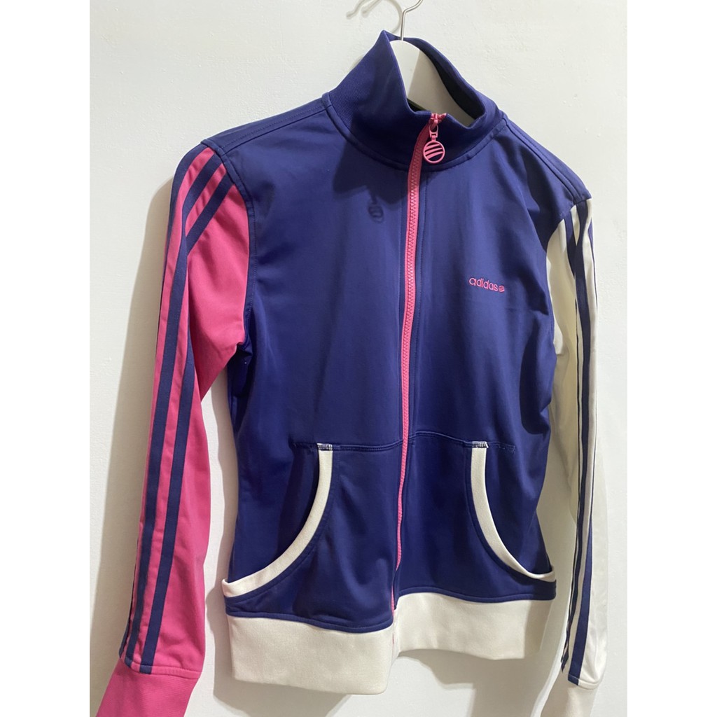 愛迪達Adidas Neo Label流行運動外套，M號二手女外套，潮牌外套，古著拉鍊休閒外套 慢跑馬拉松外套 東區面交