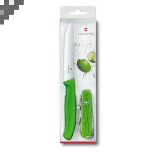 VICTORINOX 瑞士維氏限量12用瑞士刀+番茄刀組-綠