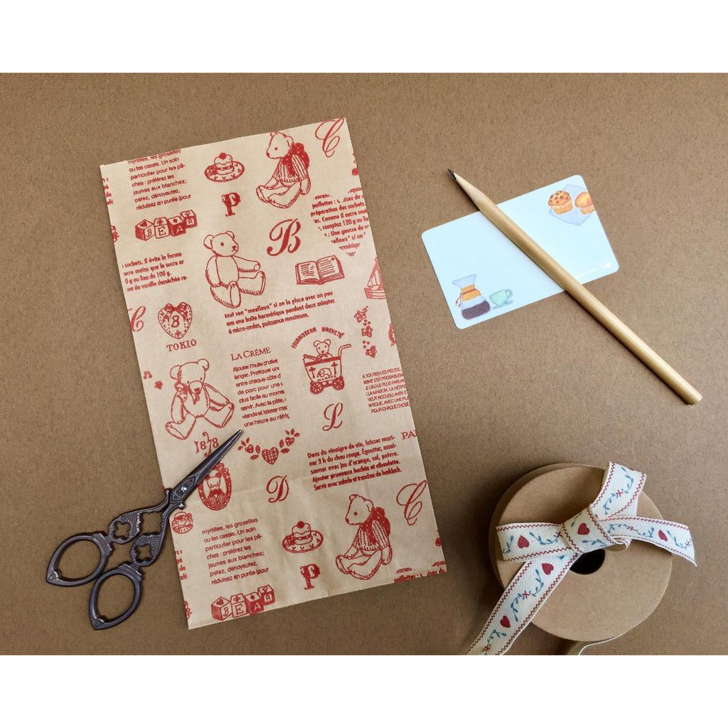 *COSY CORNER*  日本製 泰迪熊 禮物袋/手拿袋/甜點袋/包裝紙袋 紅熊