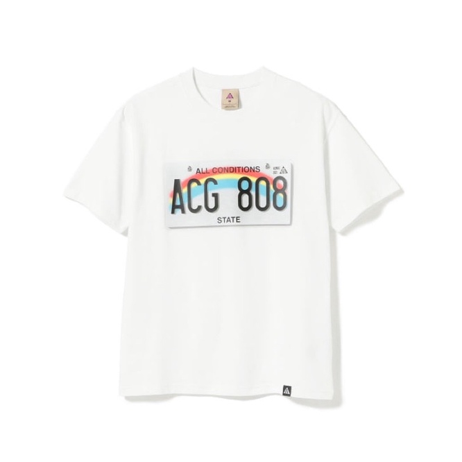 Nike ACG 彩虹 彩色 車牌 白 短T 短袖 T恤 T-Shirt 白色 棉 夏威夷 台灣未上市 Size：M
