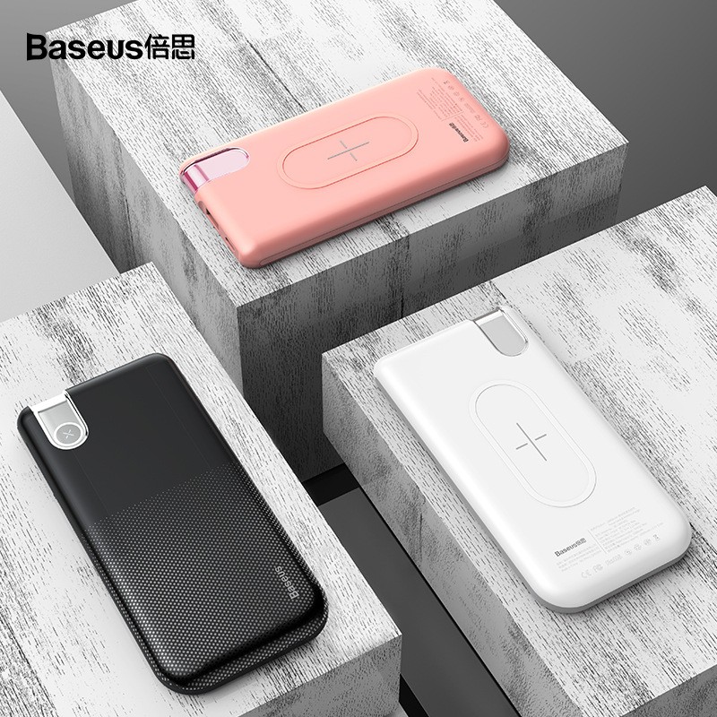 倍思 Baseus 清逸輕薄板無線充電移動電源--免運