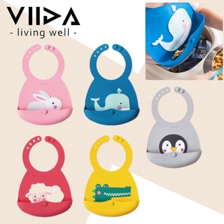 臺灣 VIIDA Joy 便攜式矽膠圍兜-動物款(5款可選)