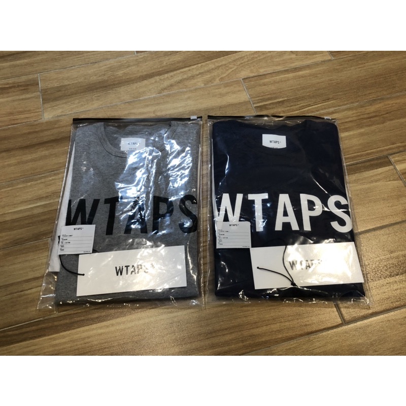 Wtaps 21SS Banner / SS / Cotton Logo Navy 藍 L號