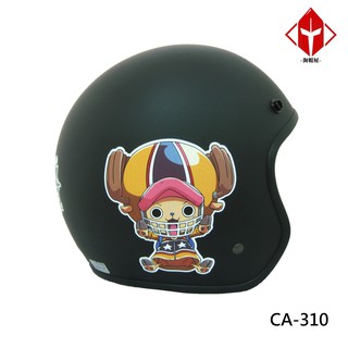 EVO 安全帽 CA-310 復古帽 海賊王 消光黑 半拆洗 半罩 正版授權