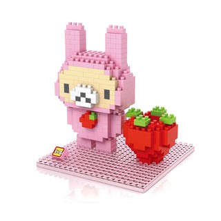 現貨 兒童積木 DIY 鑽石積木 迷你積木益智玩具 兔兔裝小白熊 聖誕禮物 生日禮物