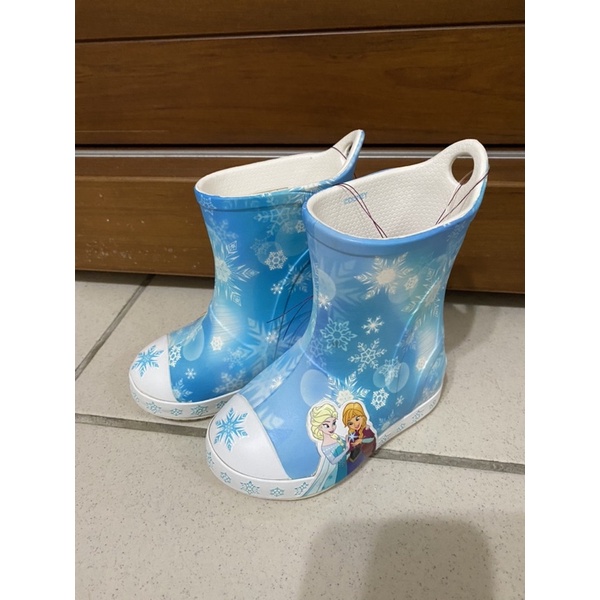 全新正版Crocs卡駱馳兒童 冰雪奇緣雨靴-c6約14公分
