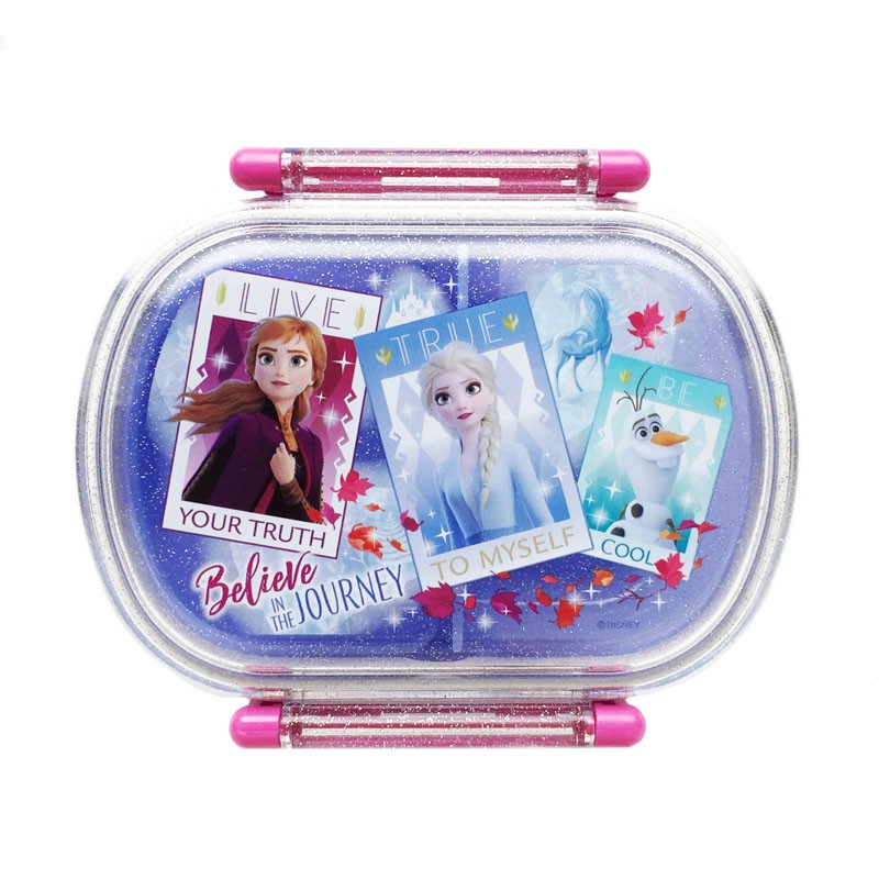 日本製迪士尼冰雪奇緣2便當盒360ml貼紙式圖案取下蓋子可微波可用洗碗機安娜與女王Frozen II搶在上映前日本代購