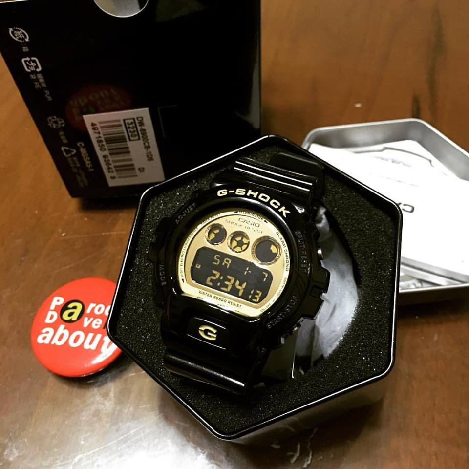 「Parody」G-SHOCK DW-6900CB-1DS 經典三眼黑金 絕版款 台灣公司貨 一年保固