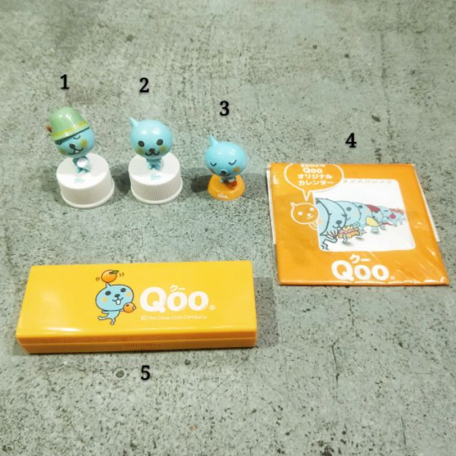 日本Qoo酷兒玩具瓶蓋絕版復古日曆年曆自動鉛筆橡皮擦盒子收納盒搖頭公仔擺飾裝飾吊飾