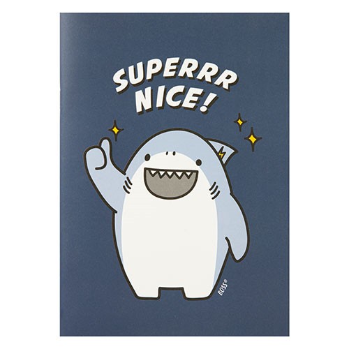 [ARTBOX OFFICIAL] SUPER NICE 鯊魚BOSS圖案筆記本 (32頁) 150x210mm 韓國