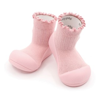 韓國 Attipas 快樂腳襪型學步鞋-捲邊粉色小花【麗兒采家】