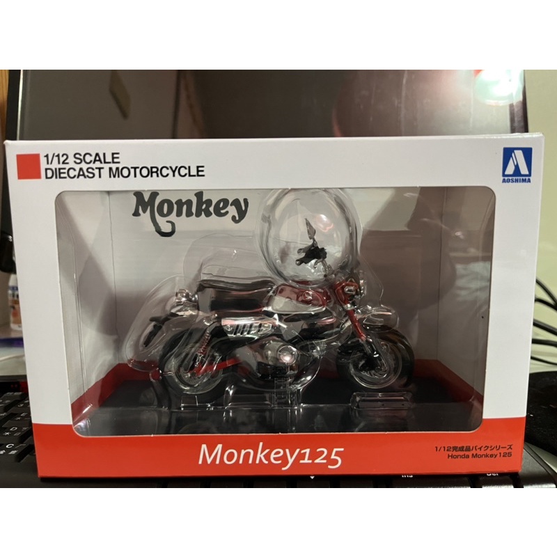 現貨紅色1/12 本田HONDA MONKEY 125 猴子 機車 模型