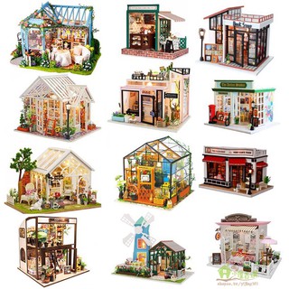 臺中現貨【創彩】袖珍屋 diy小屋 模型屋 咖啡店 花店 蛋糕店 智趣屋 聖誕禮物 交換禮物 娃娃屋 迷你屋 禮品