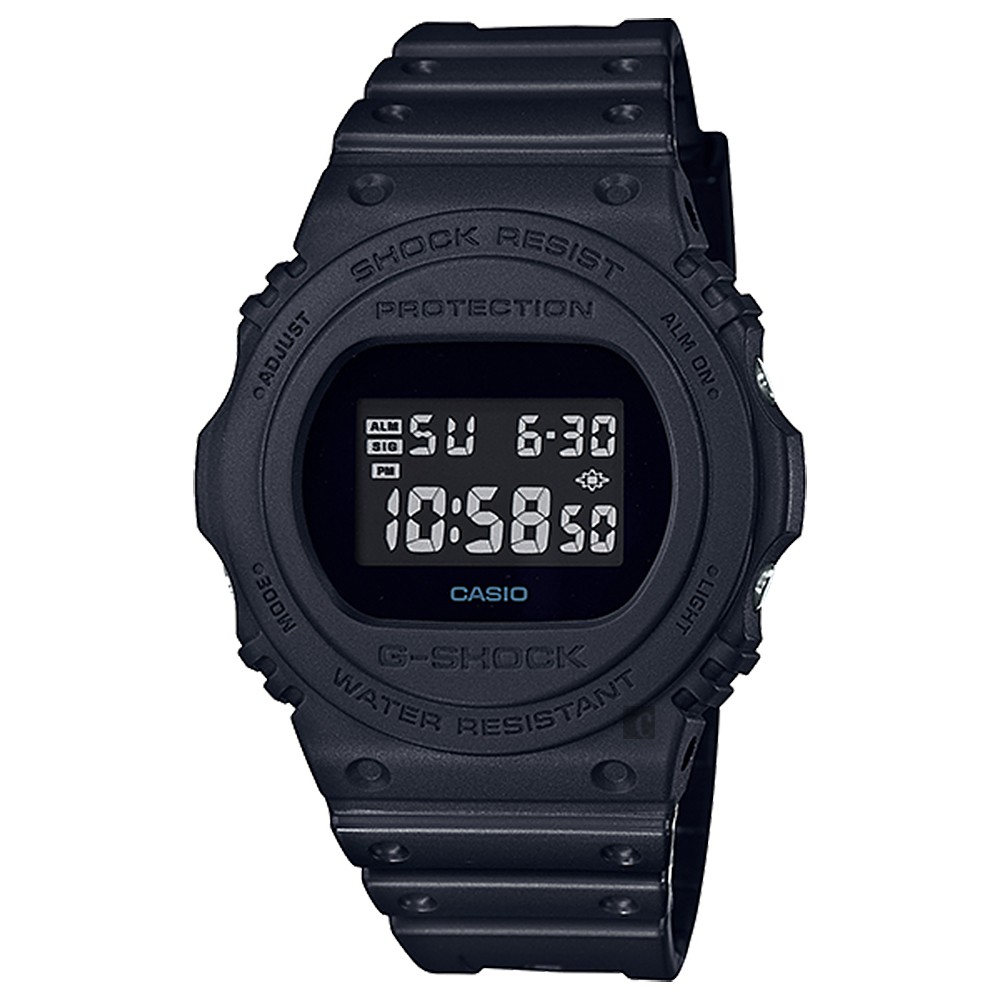 CASIO 卡西歐 G-SHOCK 35周年復刻電子錶-全黑 DW-5750E-1BDR