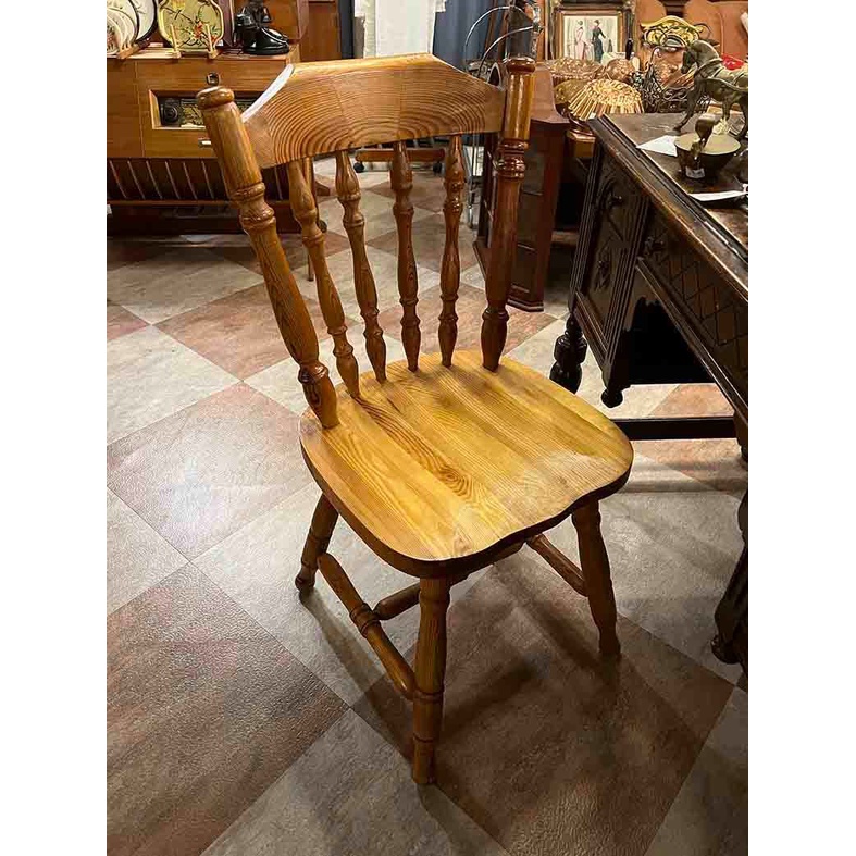 #19世紀 法國古董松木實木手工溫莎椅 『結構牢固不搖晃』『手工細磨臀型椅面舒適好坐』#522157