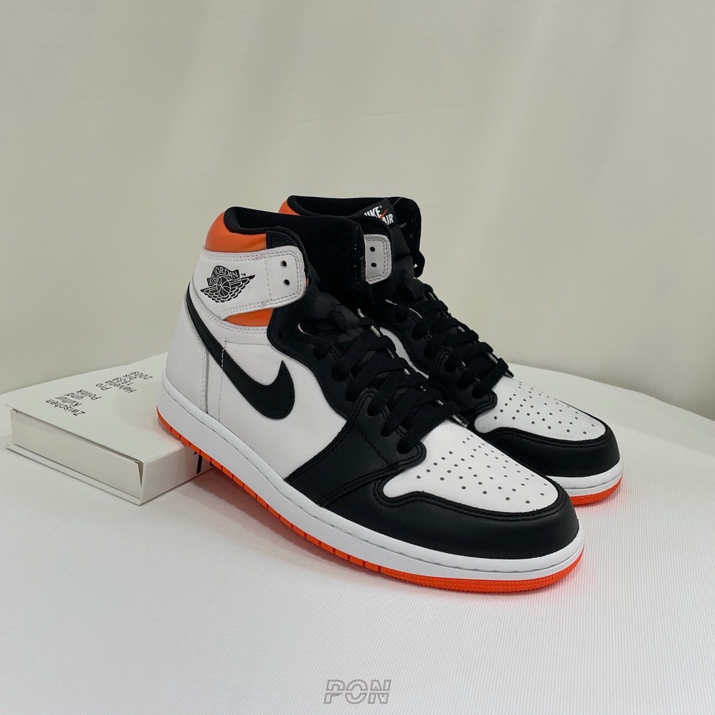 【PON】 Air Jordan 1 High OG Electro Orange 小扣碎 黑白橘 555088-180