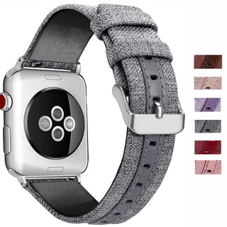 蘋果錶帶尼龍帆布錶帶氣質錶帶適用於Apple Watch 123系列 38毫米42毫米替換中性錶帶【愛德】