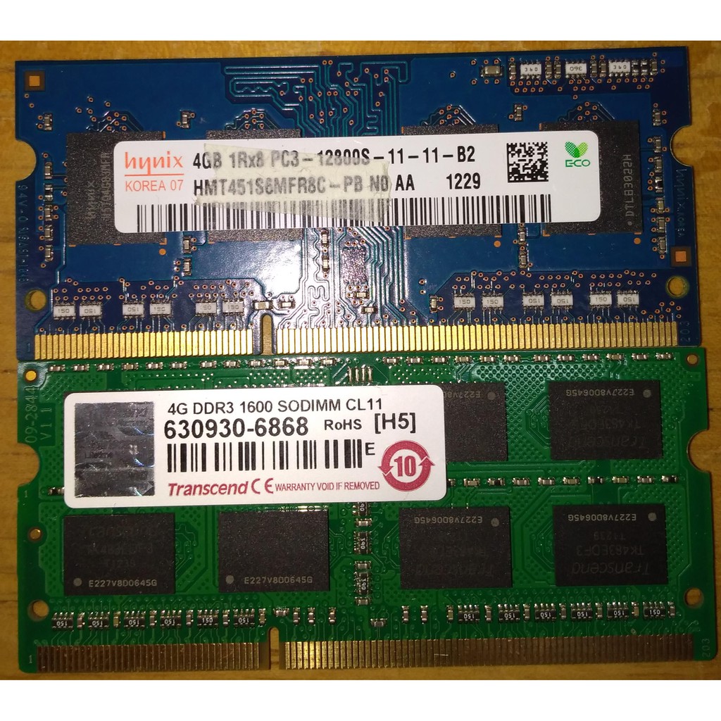 DDR3 4G PC3-12800S PC3 12800S 1600Mhz 筆記型電腦RAM記憶體 2手良品