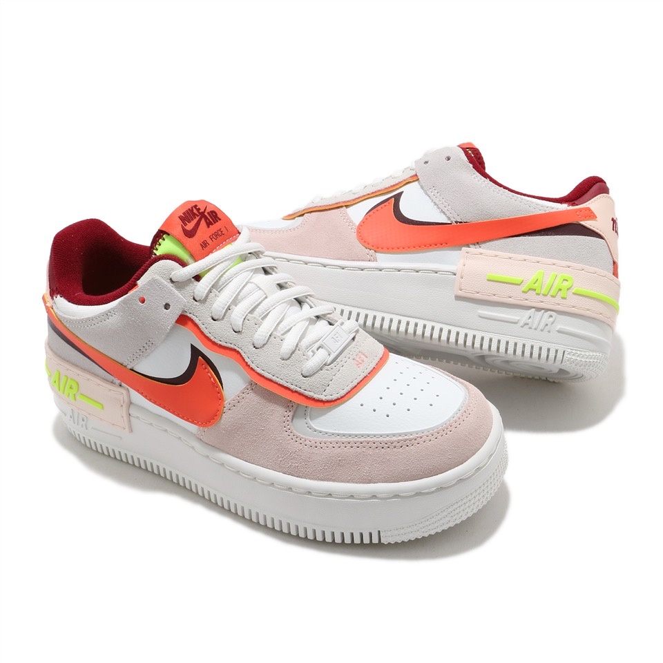 Nike Air Force 1 Shadow 女鞋 休閒鞋 橘白CU8591600
