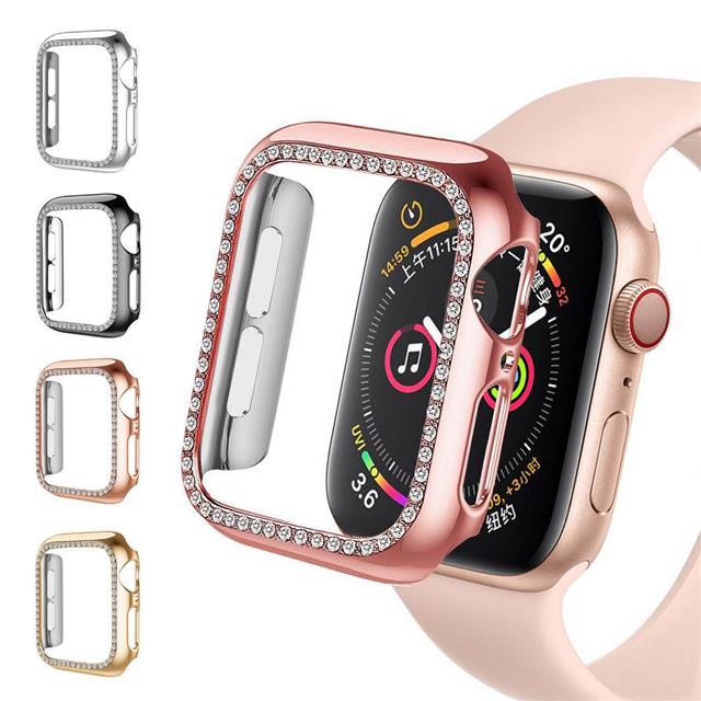 適用iWatch錶殼蘋果手錶鑲滿鑽錶殼Apple Watch保護套654321代/SE