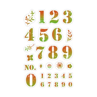 【 Micia 美日手藝館 】透明印章 - 噴漆數字碎花+刀模組 CPM-139