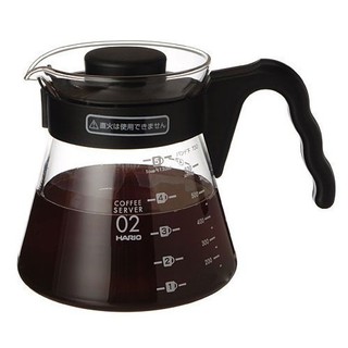 【多塔咖啡】日本製HARIO V-60 700ML 微波耐熱玻璃壺 700cc 咖啡壺 花茶壺 黑 (VCS-02B)