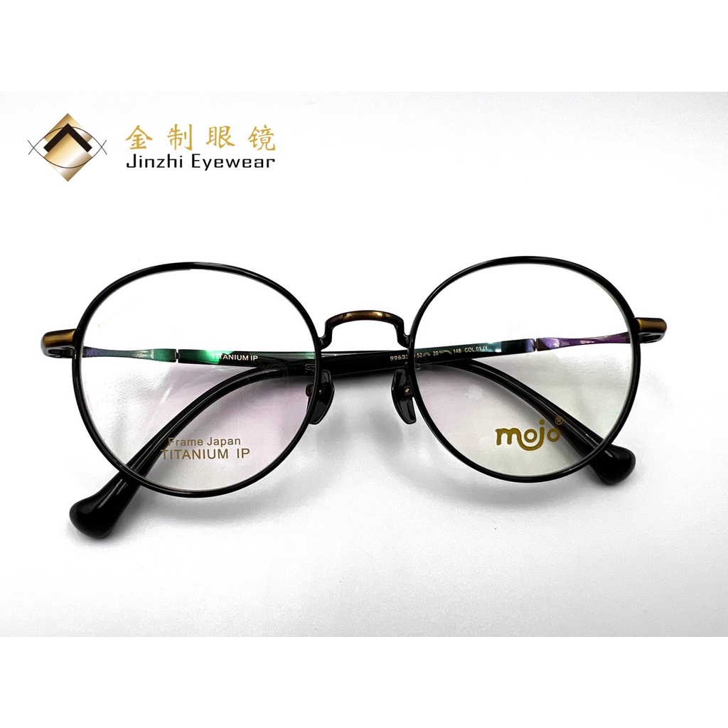 時尚韓系眼鏡【MOJO】圓框文青款/潮流眼鏡/大頭型眼鏡/穿搭眼鏡/金制眼鏡