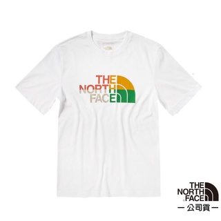 【美國 The North Face】男款 純棉短袖圓領吸濕排汗衣/特價85折/白N 5AZC