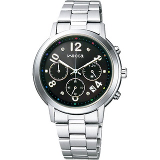 【聊聊私訊甜甜價】Wicca Eco-Drive 光動能三眼 碼錶計時腕錶 黑 KF5-012-53