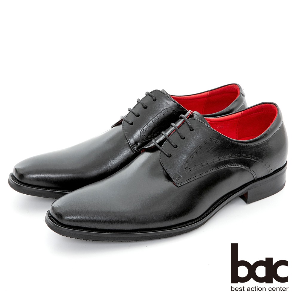 【bac】超輕量系列 俐落優雅胎牛皮上班鞋 - 黑色