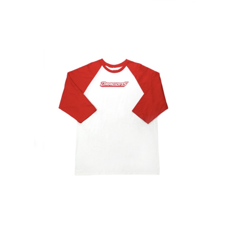 味全龍七分袖棒球T恤 球衣 紅白色 S號 全新