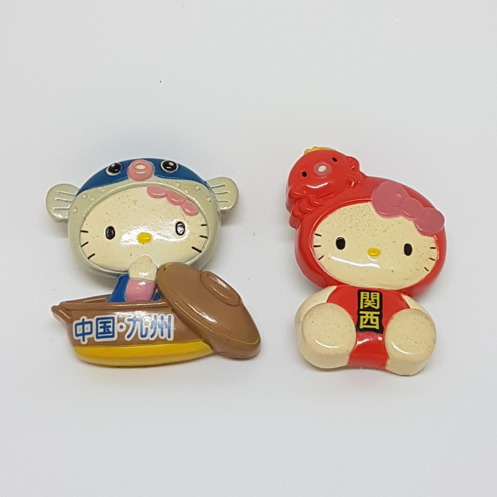 BANDAI SANRIO Hello Kitty 關西 中國九州 磁鐵 轉蛋 扭蛋 絕版 2種