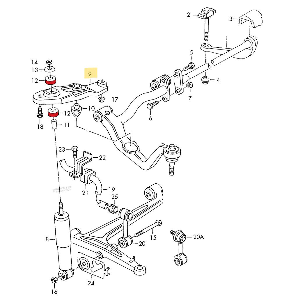 [鋼彈汽材鋪] VW 福斯 T4 92-97 前避震器上座 橡皮