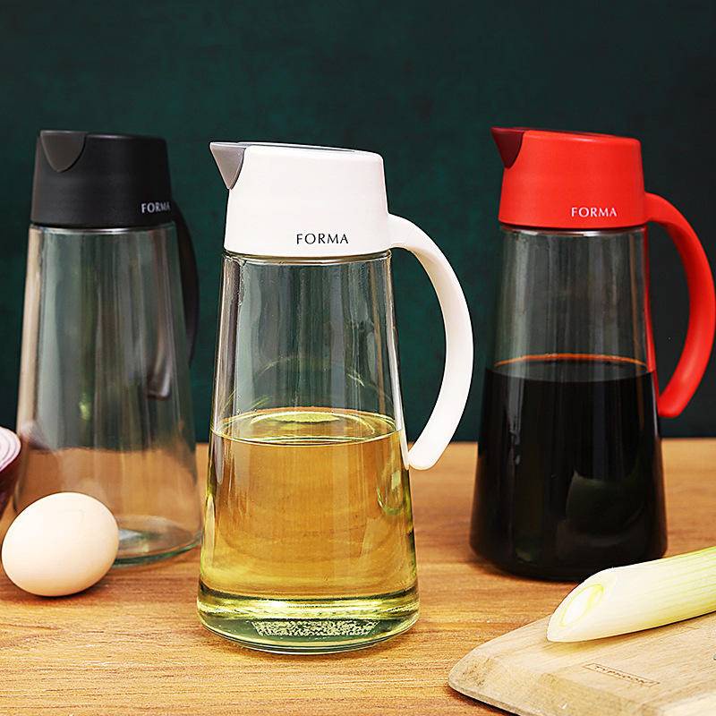 [LuNa掏貨小店] ASVEL家用廚房自動開蓋玻璃油瓶650ml (Oil carafe)