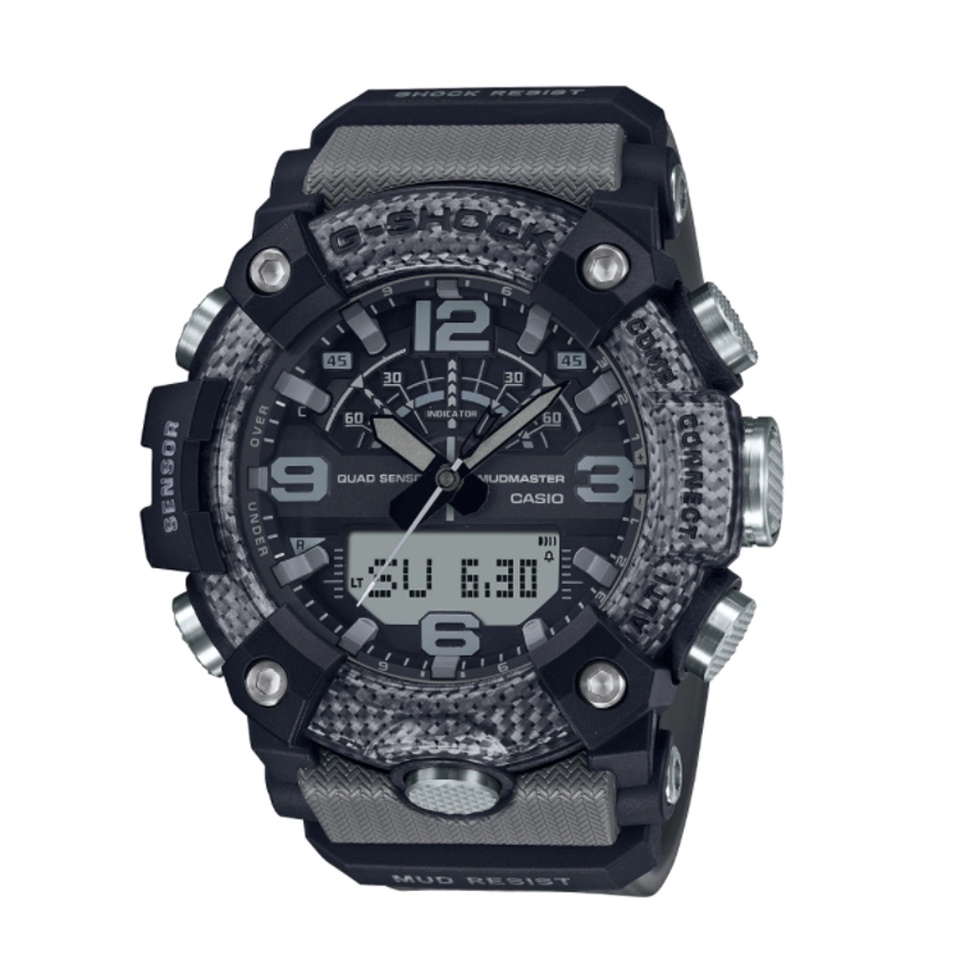 【CASIO】卡西歐 G-SHOCK GG-B100-8A(強韌輕量碳纖維智慧藍芽多功能錶-灰)台灣卡西歐保固一年