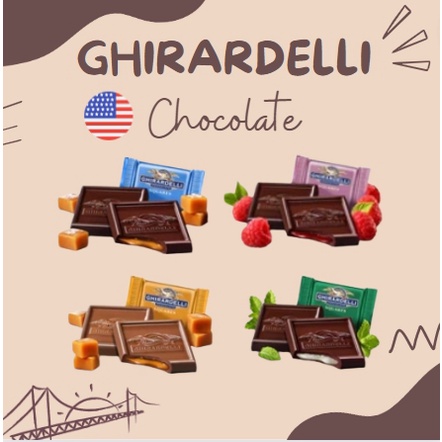 美國舊金山 Ghirardelli鷹牌 巧克力 單片裝 覆盆子 薄荷 焦糖 夾心巧克力 伴手禮