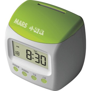 【臺灣製造】 MARS 小蘋果 小蜜蜂 四格小卡微電腦打卡鐘 ※贈送優美卡片100張+卡架
