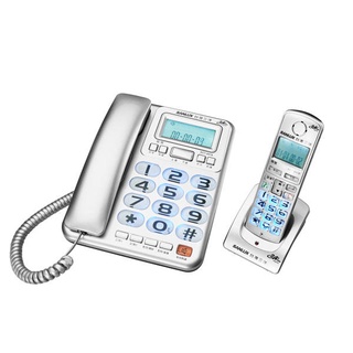 【通訊達人】【含稅價】DCT-8918 台灣三洋 SANLUX 有線主機無線手機數位電話_銀色款/鐵灰色可選